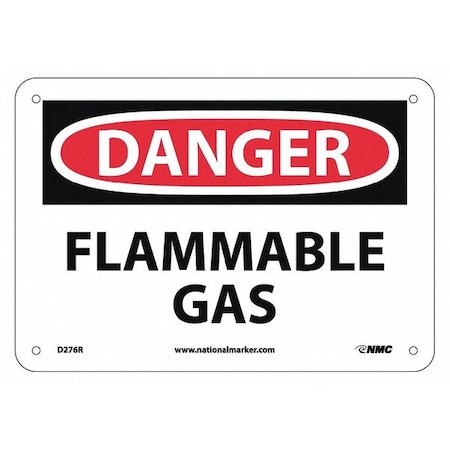 NMC Danger Flammable Gas Sign, D276R D276R