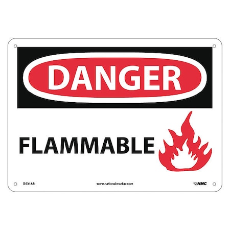 Nmc Danger Flammable Sign, D531AB D531AB