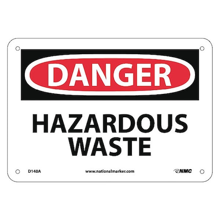 NMC Danger Hazardous Waste Sign, D140A D140A