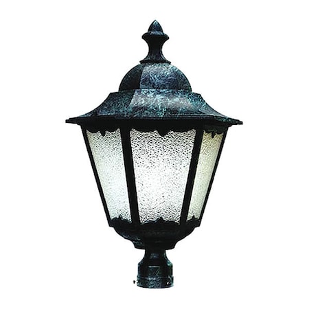 Dabmar Lighting GM812-VG Post Top Fixture, Incandescent 120V, Black Finish