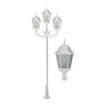 Dabmar Lighting Fixture, Post, 2303, W, Frsted Glss GM2353-W-FR