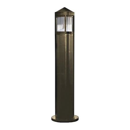 Dabmar Lighting Bollard, D120, BZ, Fiberglass D120-BZ