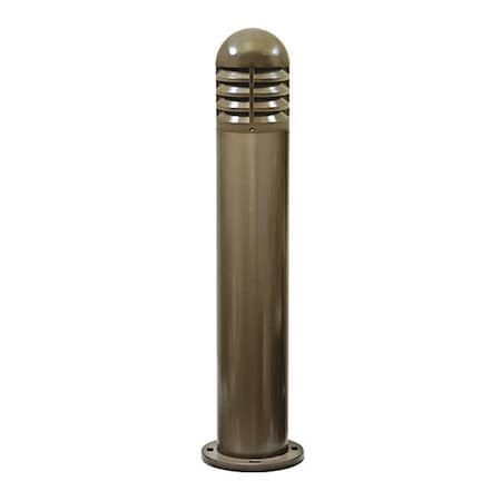 Dabmar Lighting Bollard, D180, BZ, Fiberglass, Louvered D180-BZ