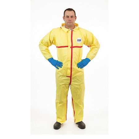 International Enviroguard Chemical Splash Coverall, S, Yellow, PK6 7012YT-S