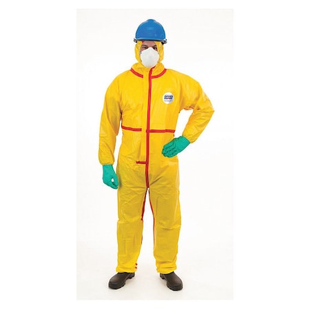International Enviroguard Chemical Resistant Coveralls, S, Yellow, 6 PK 7015YT-S