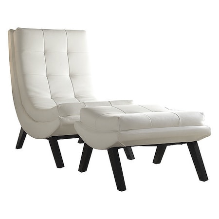 Ave 6 Collection: Tustin Lounge Chair And Ottoman Set, White Back, 25 in W Chair: 37"; Ottoman: 16" H TSN51-W32