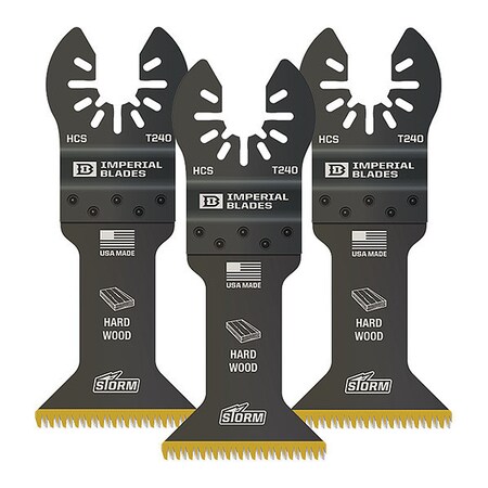 Imperial Blades One Fit™ 1-3/4" Japanese Tooth Storm Titanium Hardwood Blade, 3PC IBOAT240-3