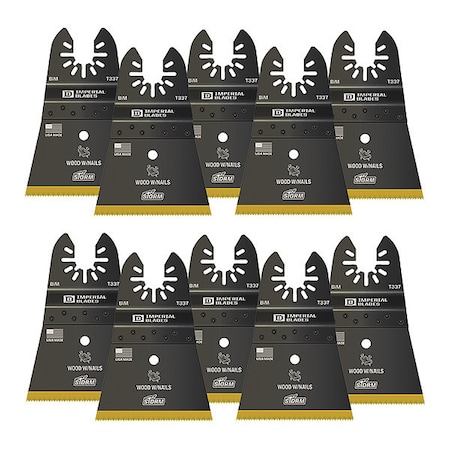 Imperial Blades One Fit™ 2-1/2" Storm Titanium Wood & Nails Blade, 10PC IBOAT337-10
