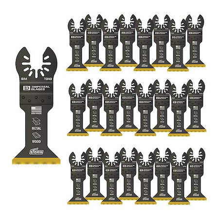 Imperial Blades One Fit™ 1-3/4" Multi-Material Storm Titanium Metal/Wood Blade, 25PC IBOAT340-25