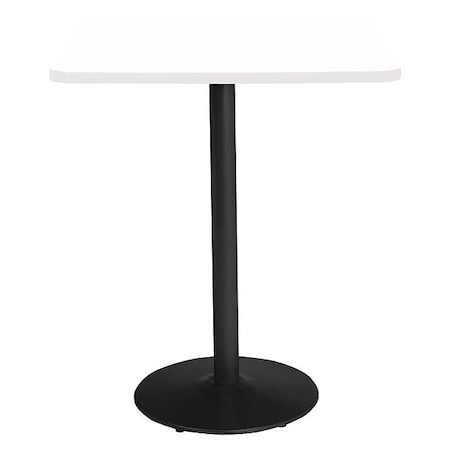 Kfi Square 42 W, 42 L, 42 H, HPL Top, Designer White T42SQ-B1922-BK-D354-38