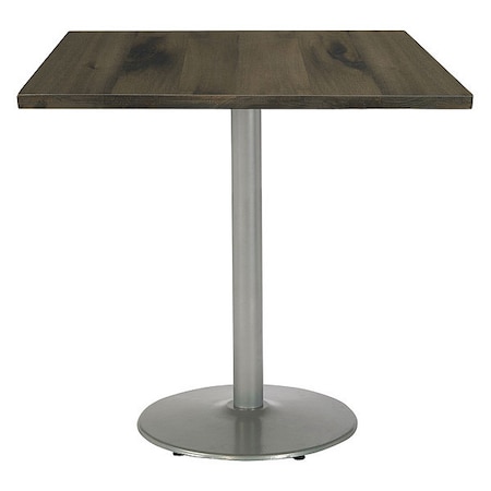 Kfi Square 42 L, 42 W, 41 H, Wood Top, Barnwood T42SQ-B1922SL-38-LFT-BN