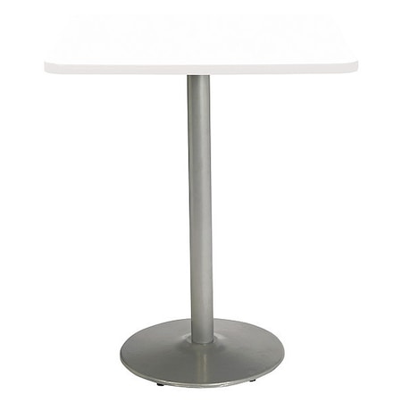 Kfi Square 42 W, 42 L, 42 H, HPL Top, Designer White T42SQ-B1922-SL-D354-38