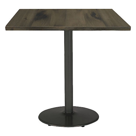 Kfi Square 42 L, 42 W, 41 H, Wood Top, Barnwood T42SQ-B1922BK-38-LFT-BN