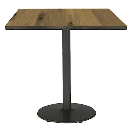 Kfi Square 42 W, 42 L, 41 H, Wood Top, Natural T42SQ-B1922BK-38-LFT-NA
