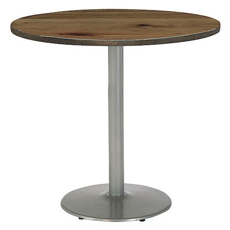 Kfi Round 42 W, 42 L, 41 H, Wood Top, Natural T42RD-B1922SL-38-LFT-NA