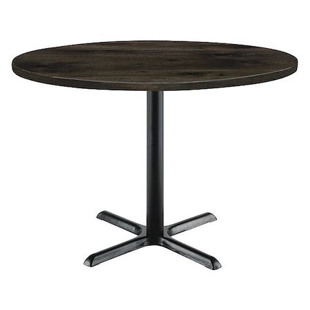 Kfi Round Urban Loft Table, Barnwood, 42"Dx29"H, 42" W, 29" (Cafe Height) H, Wood Top, Barnwood T42RD-B2025BK-LFT-BN