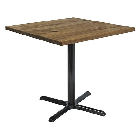 Kfi Square KFI Urban Loft 42" Square Vintage Wood Breakroom Table, Natural, 42 L, 42 W, 36 H, Wood Top T42SQ-B2025-31-LFT-NA