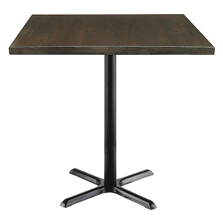 Kfi Square KFI Urban Loft 42" Square Vintage Wood Breakroom Table, Espresso, 42 W, 42 L, 41 H, Wood Top T42SQ-B2025-38-LFT-ES