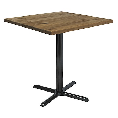 Kfi Square KFI Urban Loft 42" Square Vintage Wood Breakroom Table, Natural, 42 W, 42 L, 41 H, Wood Top T42SQ-B2025-38-LFT-NA