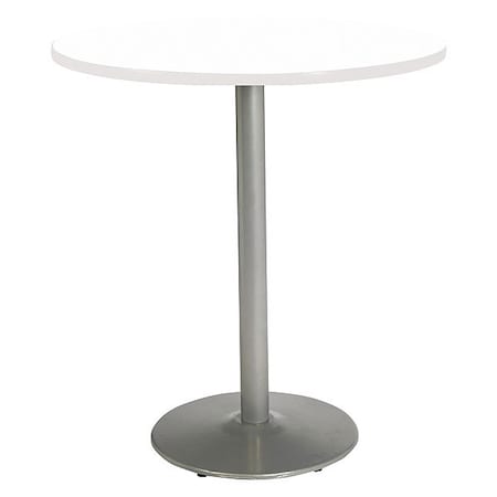 Kfi Round 48 W, 48 L, 42 H, HPL Top, Designer White T48RD-B1930-SL-D354-38