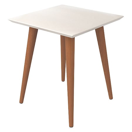 Manhattan Comfort Square Utopia High Square End Table in Off White, 17.32 W, 17.32 L, 19.68 H, MDF, Off White 89352