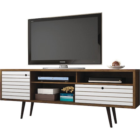 Manhattan Comfort TV Stand, Mid Century, Brown, 70.86" 202AMC96
