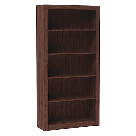 Manhattan Comfort Bookcase 1.0, 5 Shelves, Nut Brown 27AMC164