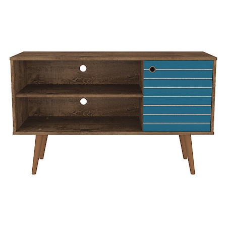 Manhattan Comfort TV Stand, Mid Century, 42.52", Aqua 212BMC93