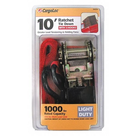 Cargoloc Ratchet Tie Downs, 1" x 10 ft. 84029