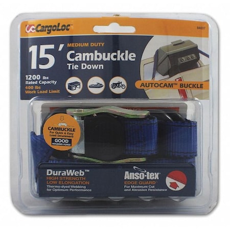 Cargoloc Cambuckle Tie Downs, 1"x 15 ft. 84037