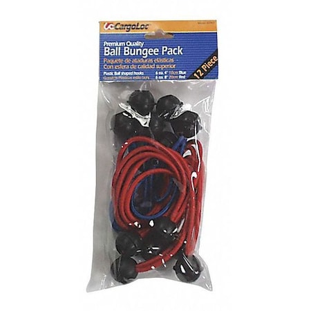 Cargoloc Tarp Cords, Assortment, 4"/8", 12 pcs. 62393