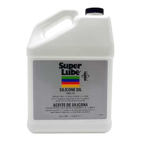 Super Lube 1 gal Jug, Silicone Oil, 1,000 ISO Viscosity 56401