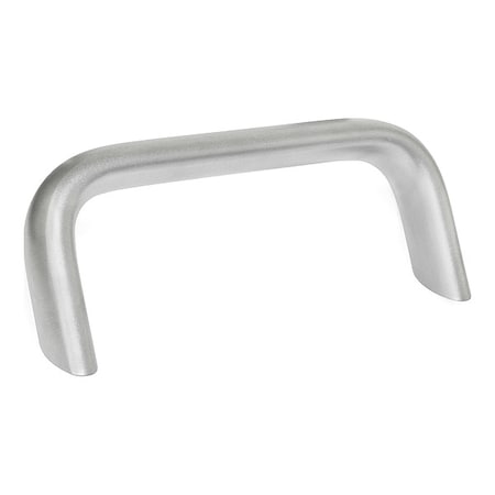 J.W. Winco Pull Handle, Silver, Stainless Steel 565.7-20-128-A-MT
