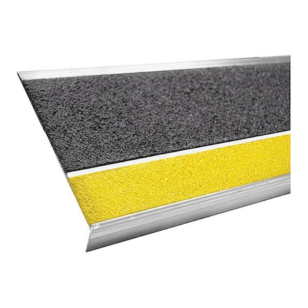 Bold Step Step Tread, 11"X48", Aluminum, Yellow/Black 411NS20048102