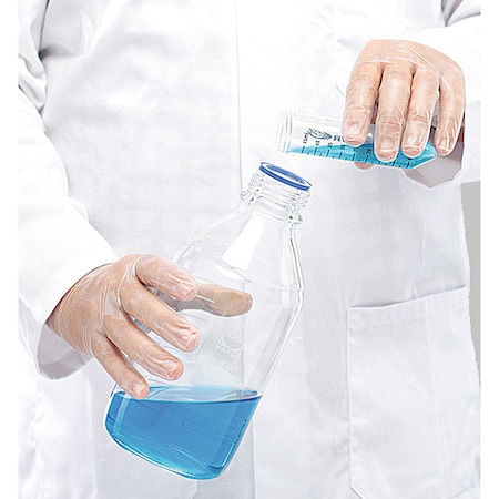 Ansell Disposable Gloves, ISO 5 ISO Class, Vinyl, 12 in L, Clear, L, 1000 PK BVA-E