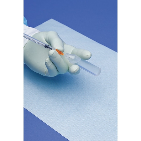 Bioclean Prep Mat, Polyolefin, Air-Laid Paper, Polyethylene, 15 3/4 in W x 22 in L, Blue, 100 PK S-BCPM