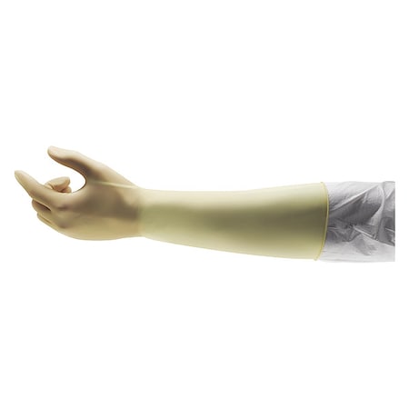 Ansell Cleanroom Gloves, ISO 4 ISO Class, Latex, 16 in L, Beige, S, 200 PK BLAS