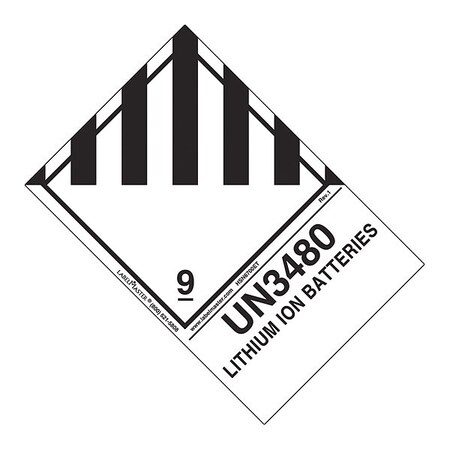 Labelmaster UN3480 Lithium Ion Batteries, PK500 HSN6700ET