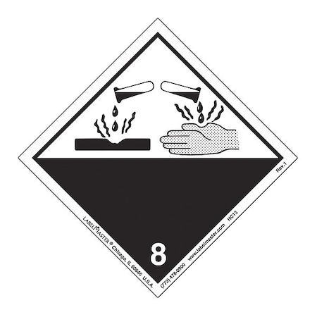 Labelmaster Corrosive Label, Interntnl, Paper, PK500 HC13