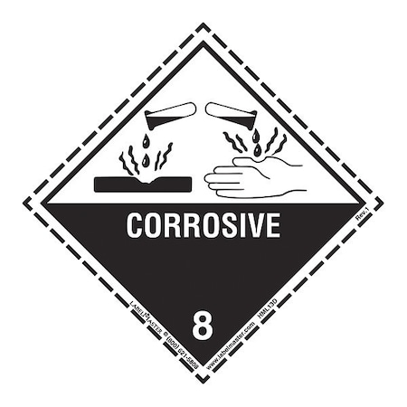 Labelmaster Corrosive Label, Worded, PK500 HML13D