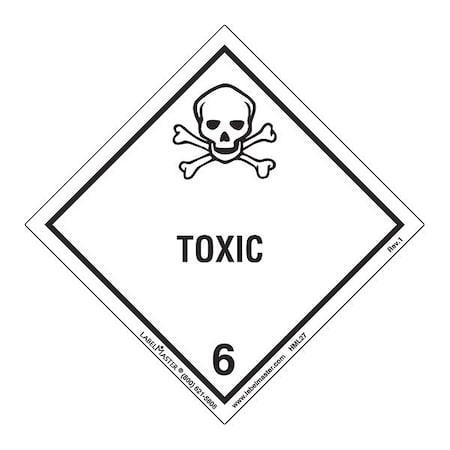 Labelmaster Toxic Label, Worded, Paper, PK50 HML27S