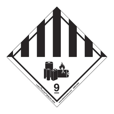 Labelmaster Hazard Class 9 Lithium Battery, PK500, HMSLB90 HMSLB90