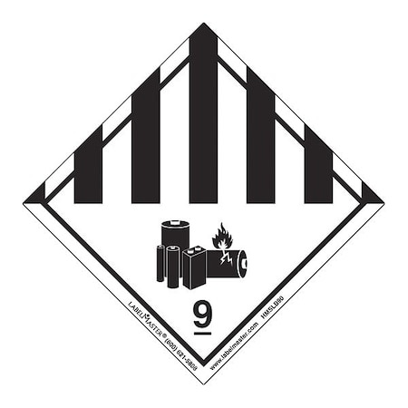 Labelmaster Hazard Class 9 Lithium Battery, PK25, HMSLB90S HMSLB90S