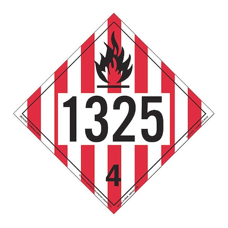Labelmaster Flammable Solid Placard, 1325, PK25 ZEZ131325