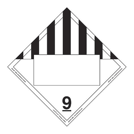 Labelmaster Misc Dangerous Goods Placard, PK25 ZEZ19B
