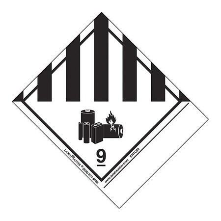 Labelmaster Hazard Class 9 Lithium Battery, PK500, SNTLB9 SNTLB9