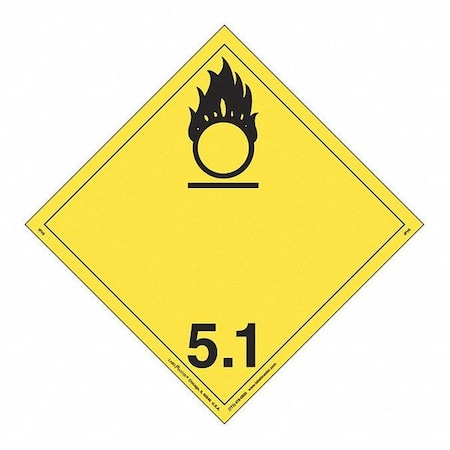 Labelmaster Oxidizer Placard, International, PK25 IPV6