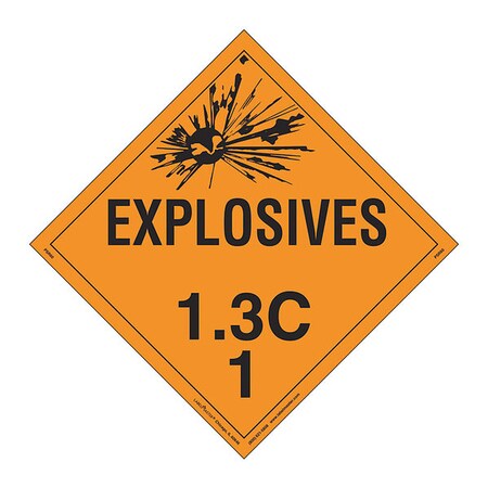 Labelmaster Explosive Class 1.3 C, PK25 PSR60