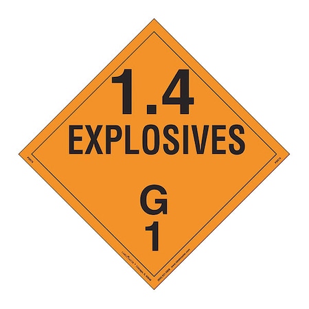 Labelmaster Explosive Class 1.4 G, PK25 PSR75