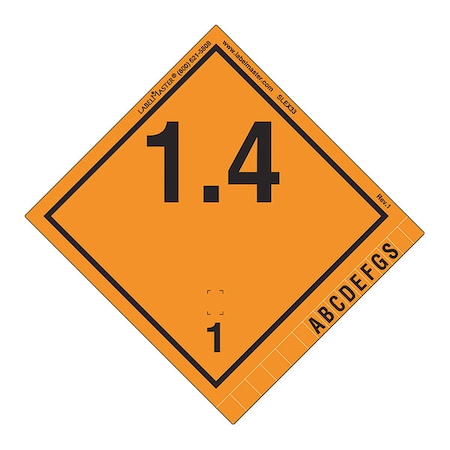 Labelmaster Explosive 1.4 International, PK500 SLEX33